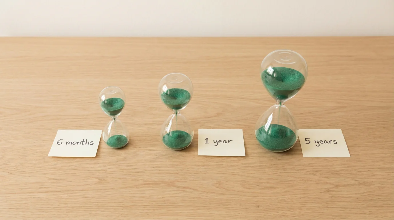 Three hourglasses showing different durations representing GamStop self-exclusion periods